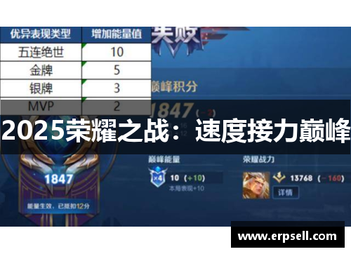 2025荣耀之战：速度接力巅峰